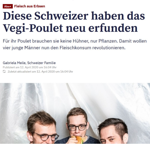 Thuner Tagblatt - These Swiss have reinvented the vegi-poulet