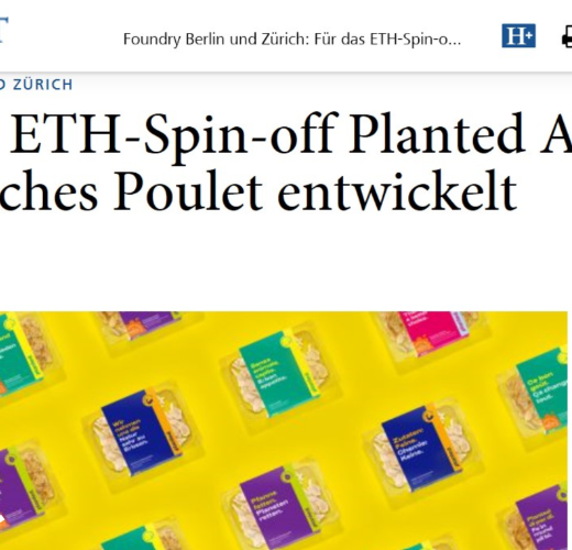 Développé pour la spin-off de l'ETH Planted Entrée en scène pour le poulet végétal