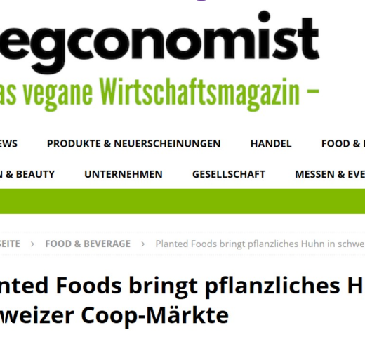 Planted Foods bringt pflanzliches Huhn in Schweizer Coop Märkte