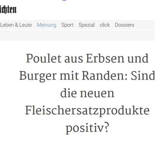 Poulet aus Erbsen und Burger mit Randen: Sind die neuen Fleischersatzprodukte positiv?
